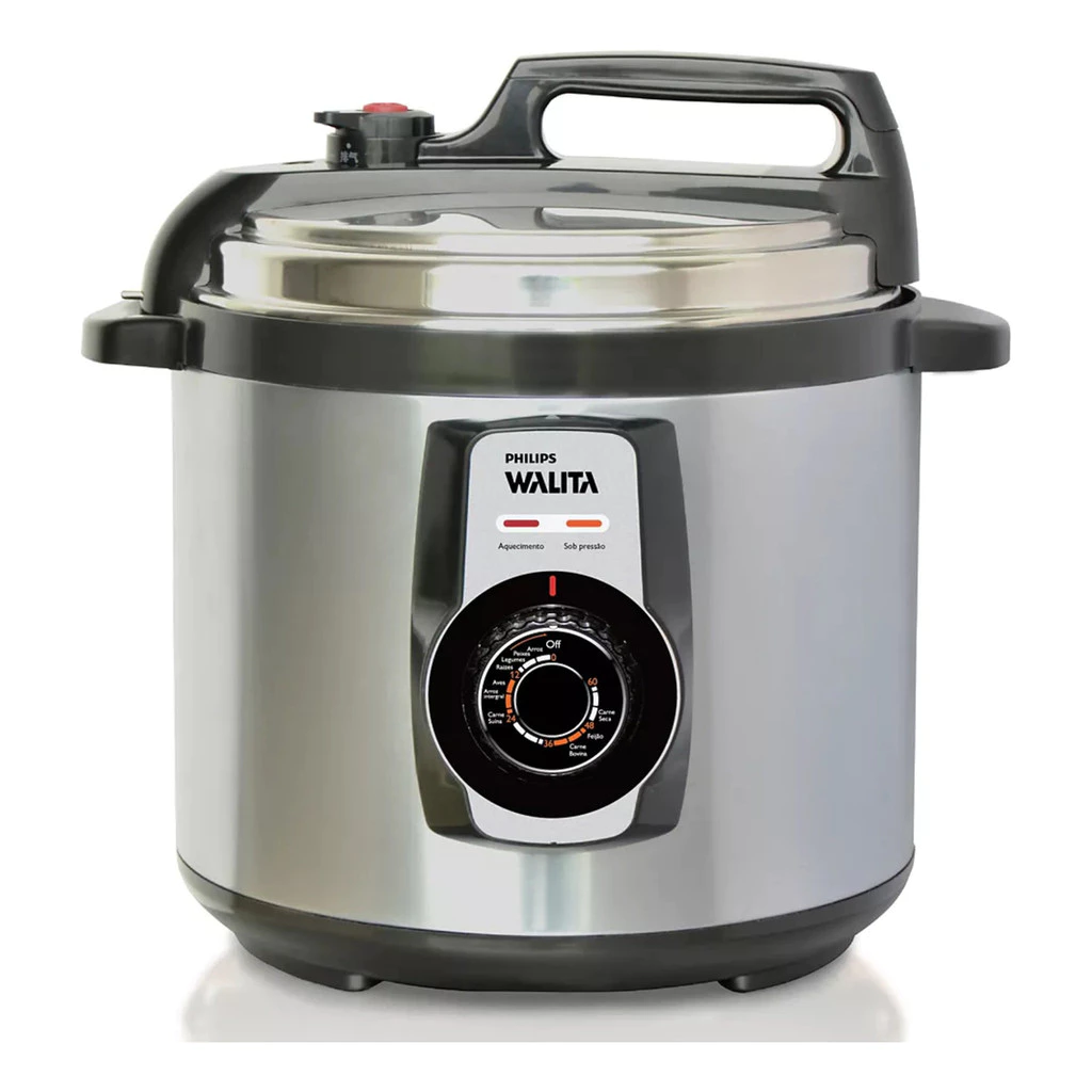 Panela de pressão elétrica Philips Walita Viva Collection RI3103/75 com design moderno.